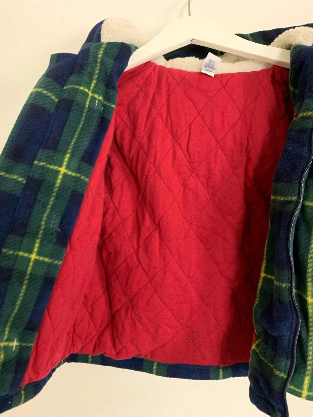 Gap Toddler Plaid Fleece Duffle Coat Toggle